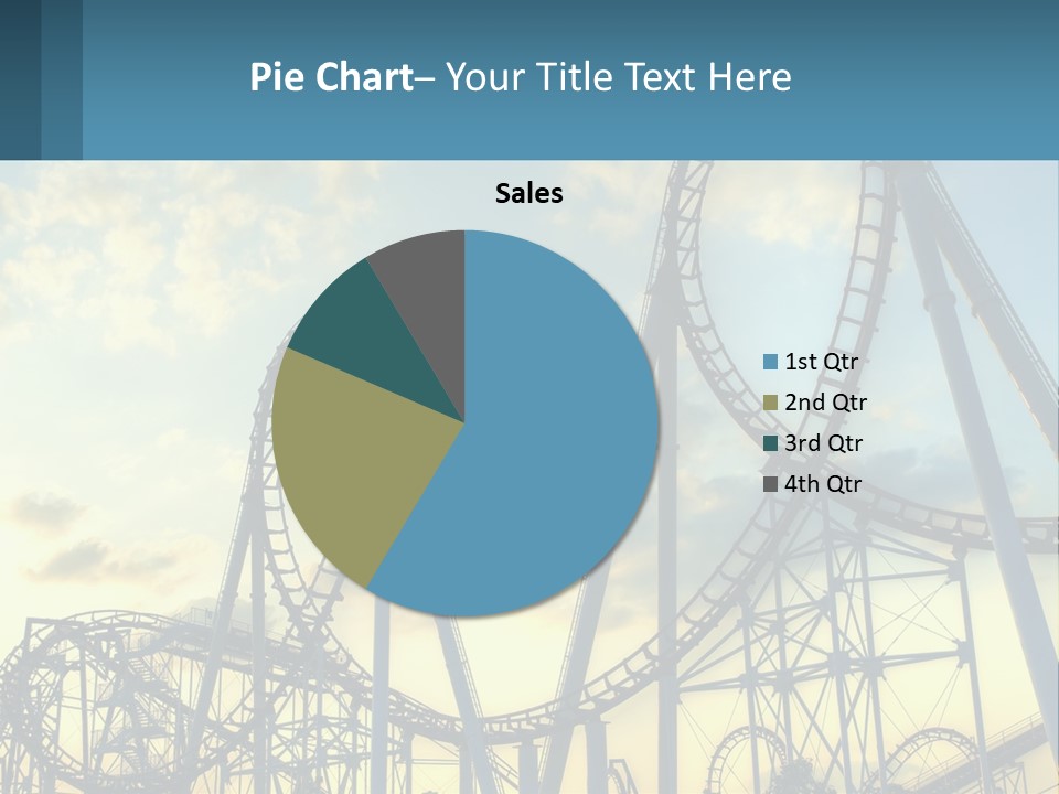A Roller Coaster Roller Coaster At Sunset Powerpoint Template PowerPoint Template