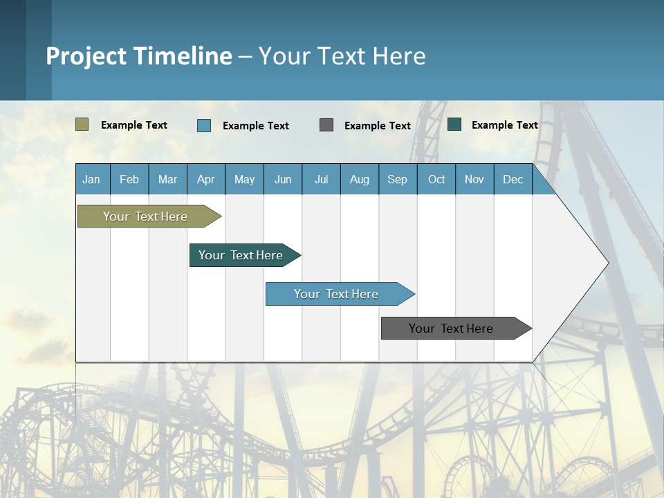 A Roller Coaster Roller Coaster At Sunset Powerpoint Template PowerPoint Template