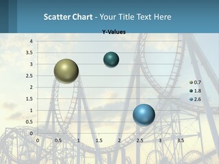 A Roller Coaster Roller Coaster At Sunset Powerpoint Template PowerPoint Template