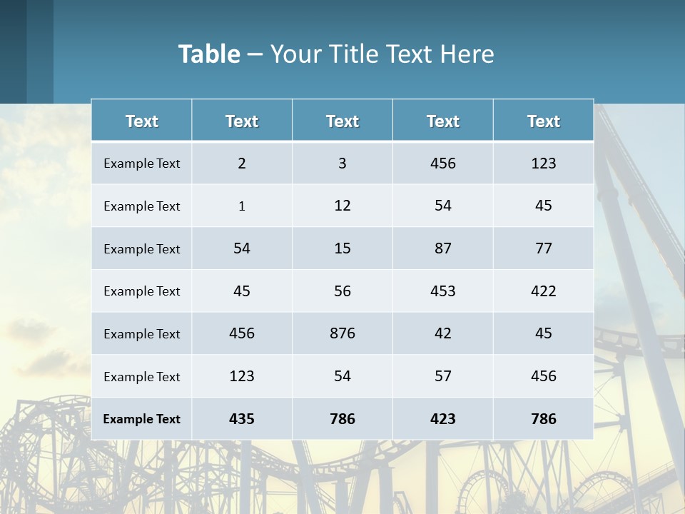 A Roller Coaster Roller Coaster At Sunset Powerpoint Template PowerPoint Template