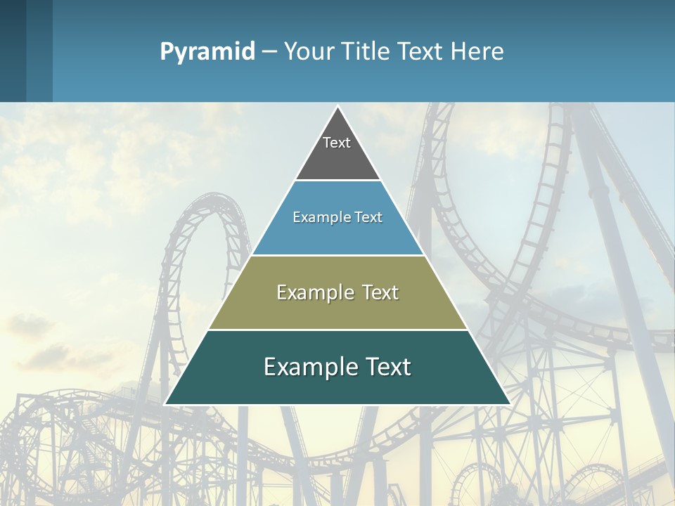 A Roller Coaster Roller Coaster At Sunset Powerpoint Template PowerPoint Template