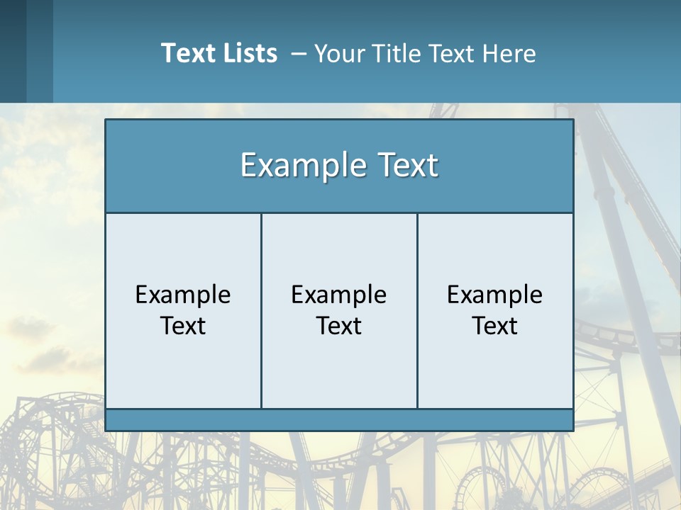 A Roller Coaster Roller Coaster At Sunset Powerpoint Template PowerPoint Template
