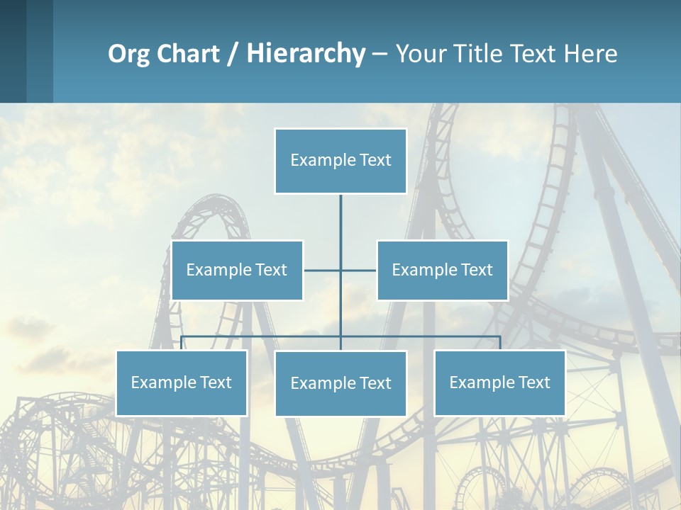 A Roller Coaster Roller Coaster At Sunset Powerpoint Template PowerPoint Template
