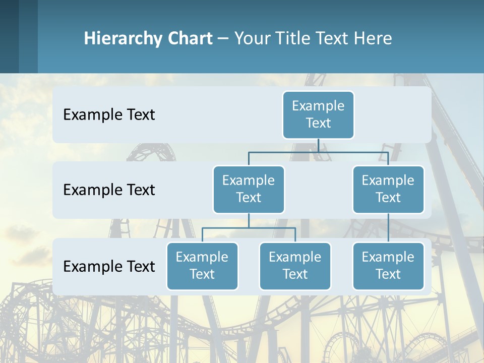 A Roller Coaster Roller Coaster At Sunset Powerpoint Template PowerPoint Template