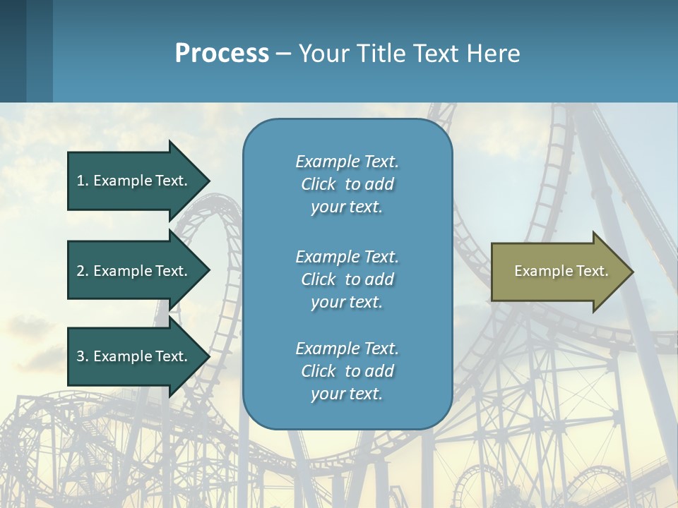 A Roller Coaster Roller Coaster At Sunset Powerpoint Template PowerPoint Template