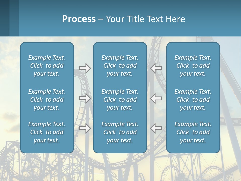 A Roller Coaster Roller Coaster At Sunset Powerpoint Template PowerPoint Template