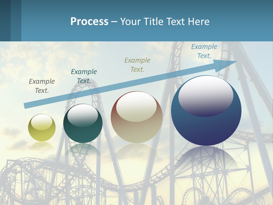 A Roller Coaster Roller Coaster At Sunset Powerpoint Template PowerPoint Template