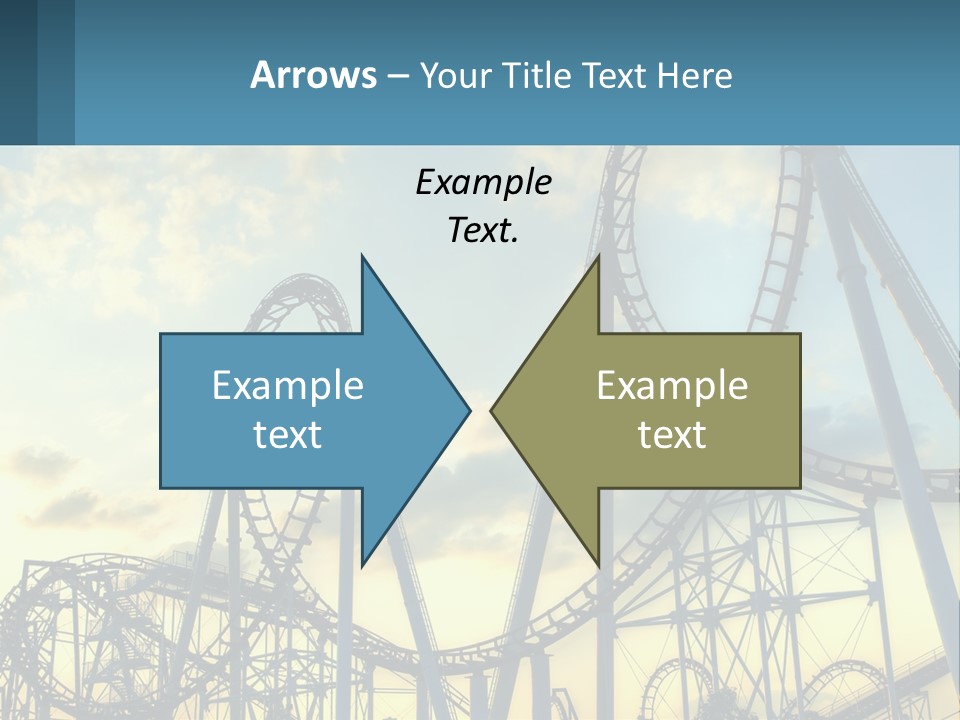 A Roller Coaster Roller Coaster At Sunset Powerpoint Template PowerPoint Template
