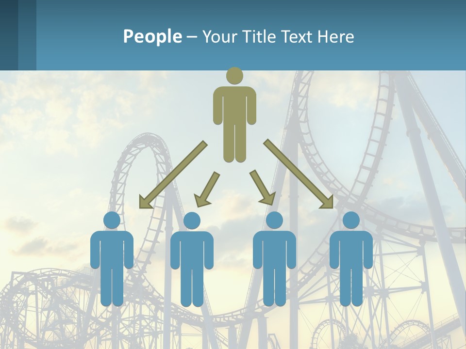 A Roller Coaster Roller Coaster At Sunset Powerpoint Template PowerPoint Template