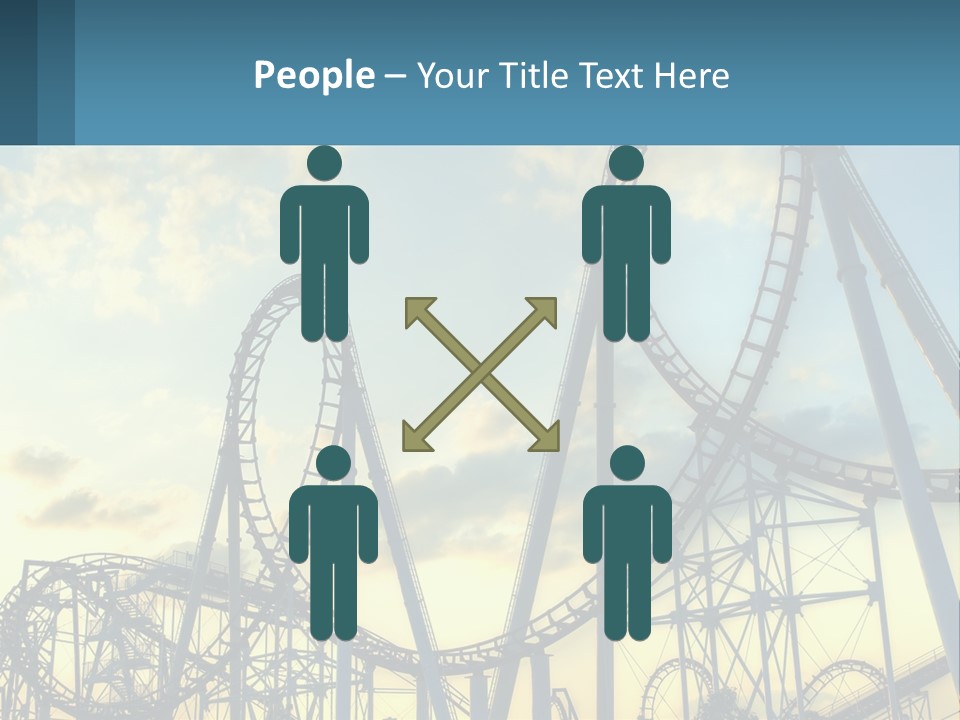 A Roller Coaster Roller Coaster At Sunset Powerpoint Template PowerPoint Template