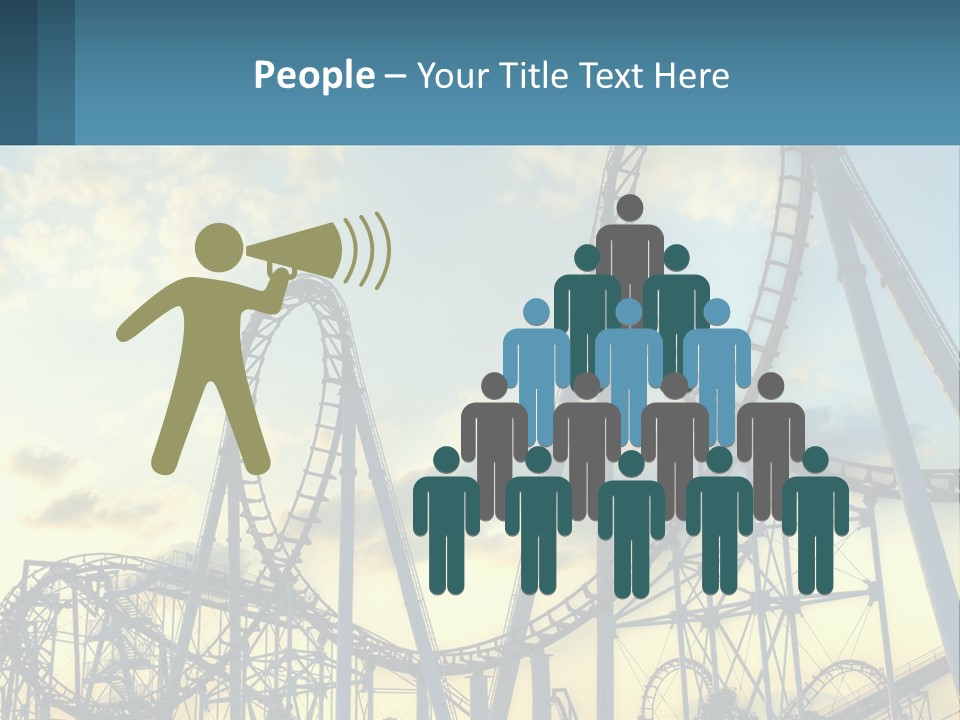 A Roller Coaster Roller Coaster At Sunset Powerpoint Template PowerPoint Template