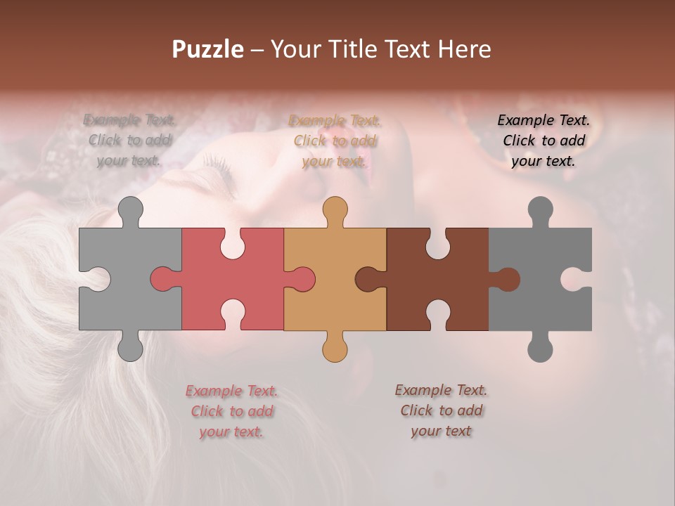 A Woman Laying On Top Of A Bed Next To A Pomegranate PowerPoint Template