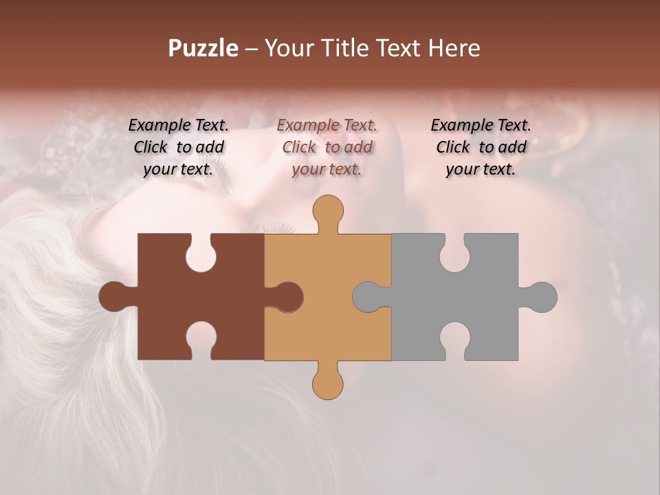 A Woman Laying On Top Of A Bed Next To A Pomegranate PowerPoint Template