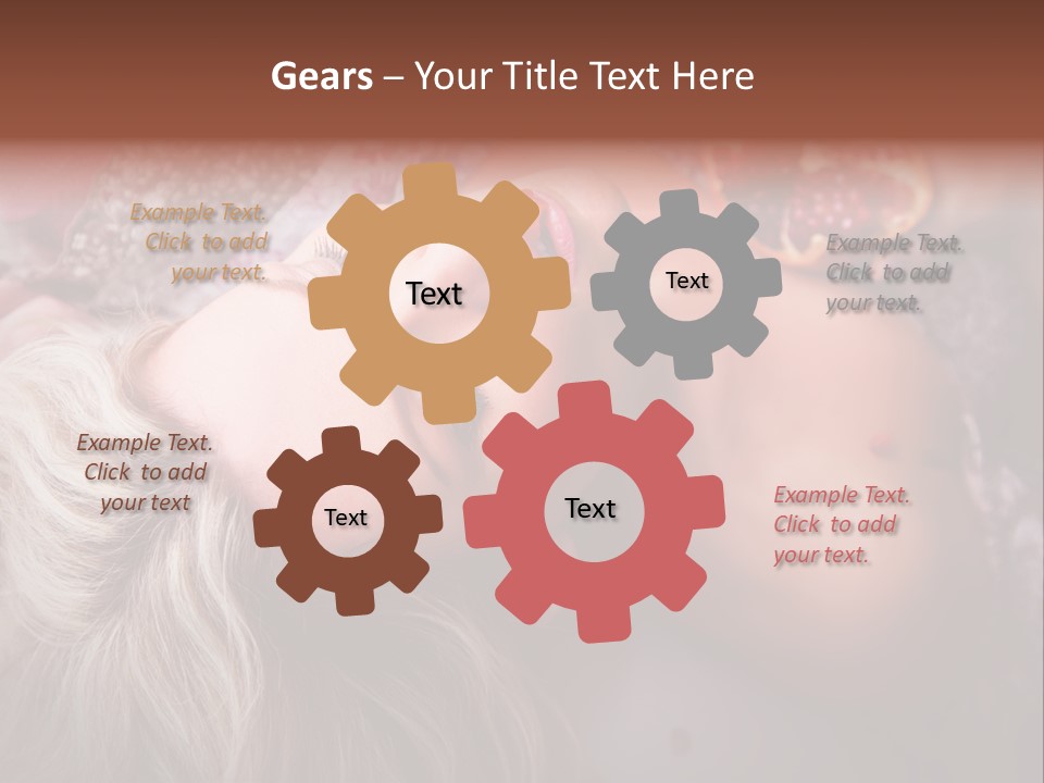 A Woman Laying On Top Of A Bed Next To A Pomegranate PowerPoint Template