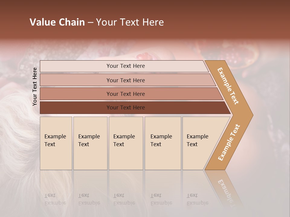 A Woman Laying On Top Of A Bed Next To A Pomegranate PowerPoint Template