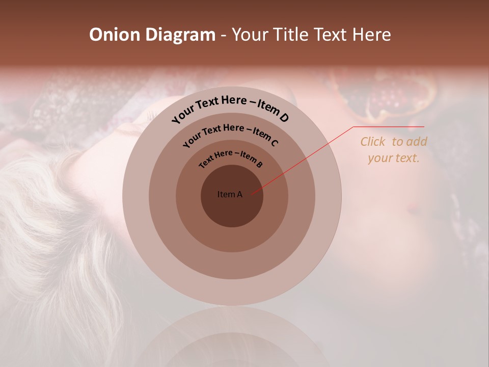 A Woman Laying On Top Of A Bed Next To A Pomegranate PowerPoint Template