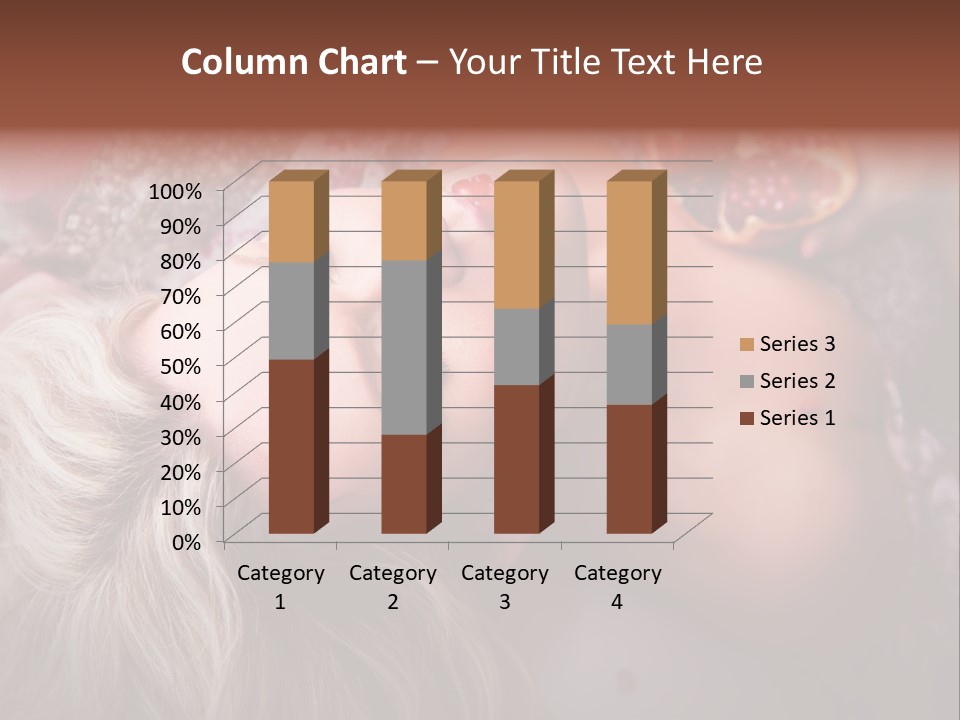 A Woman Laying On Top Of A Bed Next To A Pomegranate PowerPoint Template