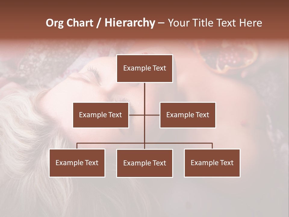 A Woman Laying On Top Of A Bed Next To A Pomegranate PowerPoint Template