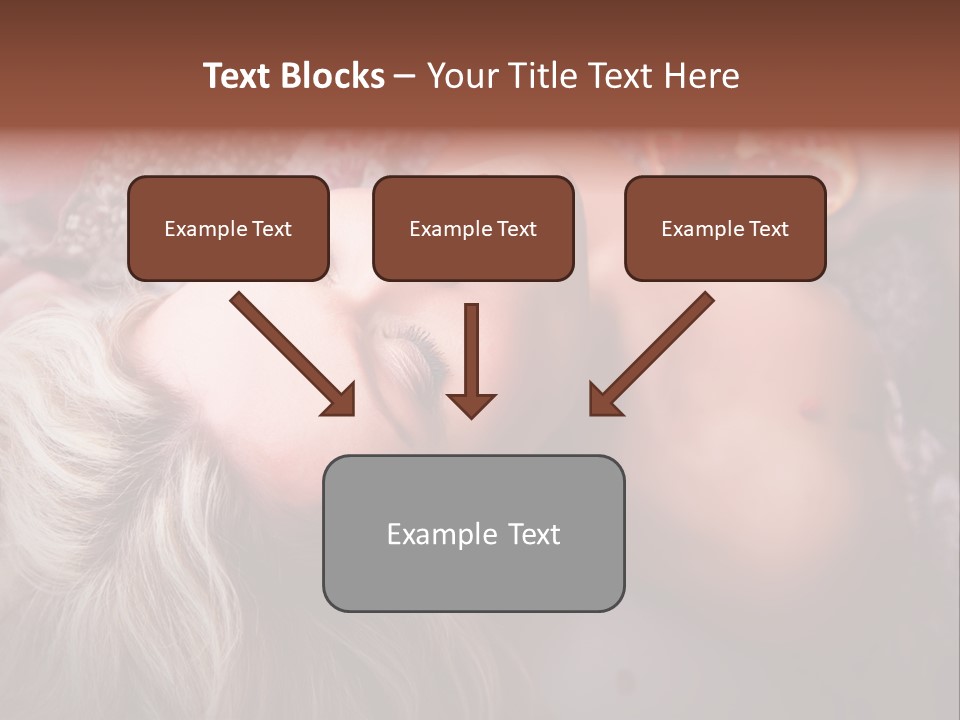 A Woman Laying On Top Of A Bed Next To A Pomegranate PowerPoint Template