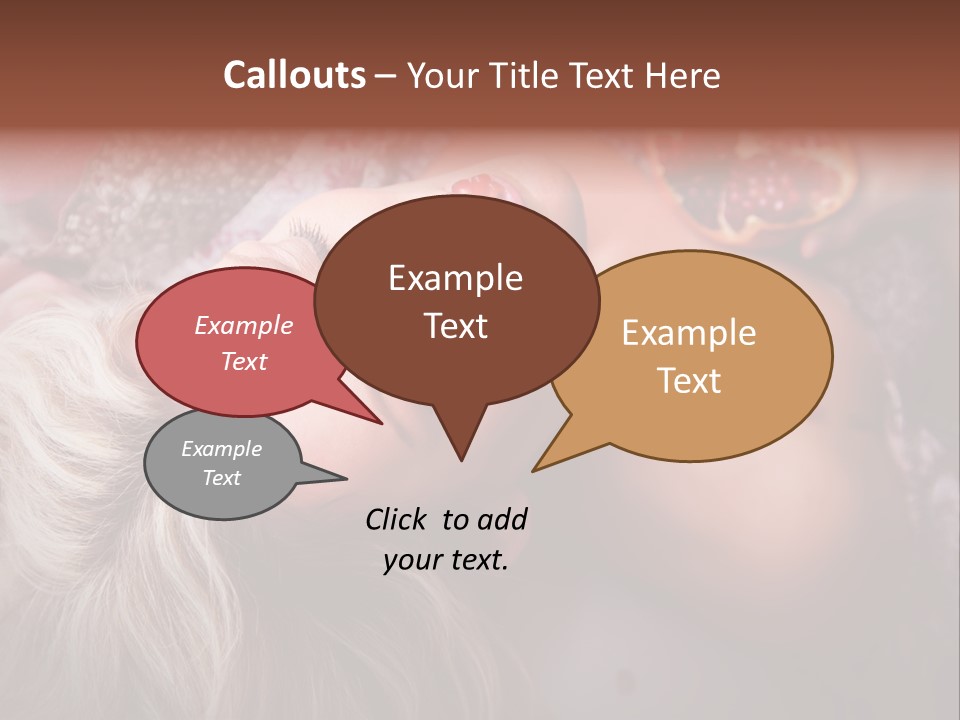 A Woman Laying On Top Of A Bed Next To A Pomegranate PowerPoint Template