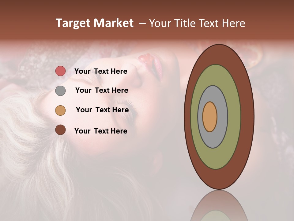 A Woman Laying On Top Of A Bed Next To A Pomegranate PowerPoint Template