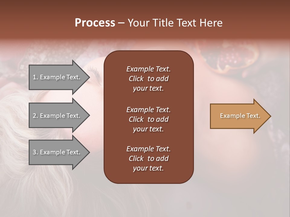 A Woman Laying On Top Of A Bed Next To A Pomegranate PowerPoint Template