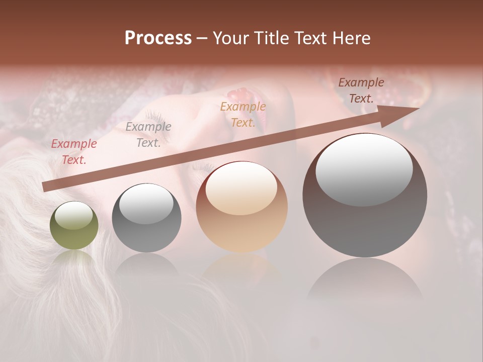 A Woman Laying On Top Of A Bed Next To A Pomegranate PowerPoint Template