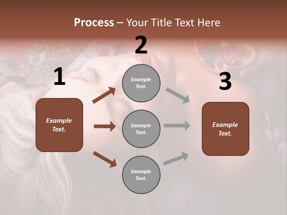 A Woman Laying On Top Of A Bed Next To A Pomegranate PowerPoint Template