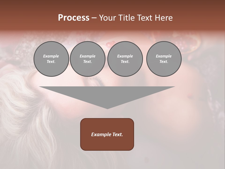 A Woman Laying On Top Of A Bed Next To A Pomegranate PowerPoint Template