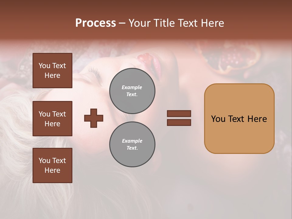 A Woman Laying On Top Of A Bed Next To A Pomegranate PowerPoint Template