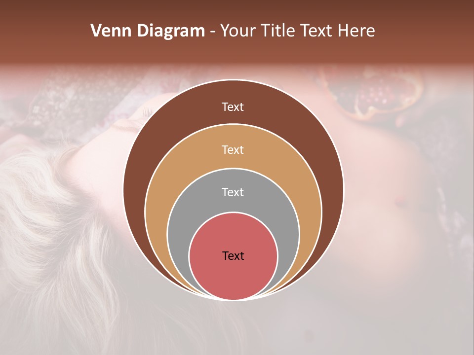 A Woman Laying On Top Of A Bed Next To A Pomegranate PowerPoint Template