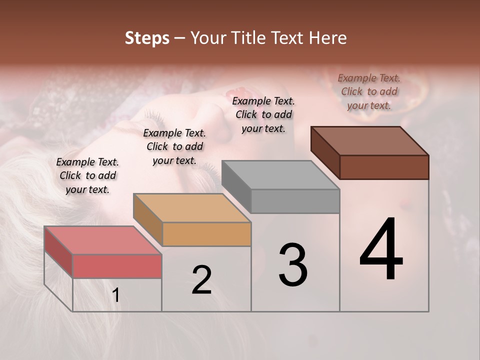 A Woman Laying On Top Of A Bed Next To A Pomegranate PowerPoint Template