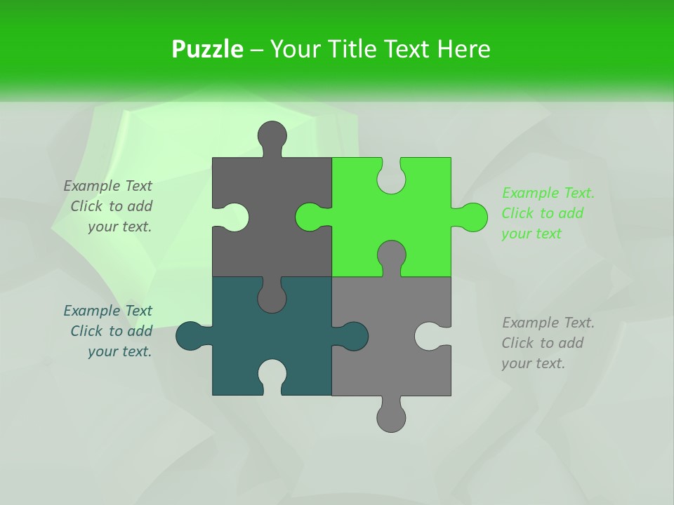 A Green Umbrella Sitting On Top Of A Pile Of Gray Blocks PowerPoint Template