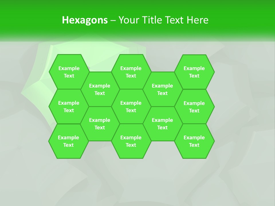 A Green Umbrella Sitting On Top Of A Pile Of Gray Blocks PowerPoint Template