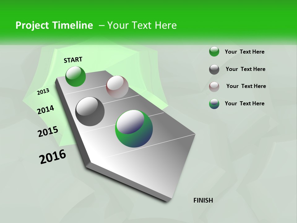 A Green Umbrella Sitting On Top Of A Pile Of Gray Blocks PowerPoint Template