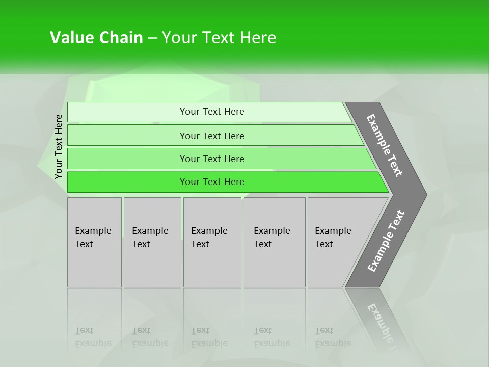 A Green Umbrella Sitting On Top Of A Pile Of Gray Blocks PowerPoint Template