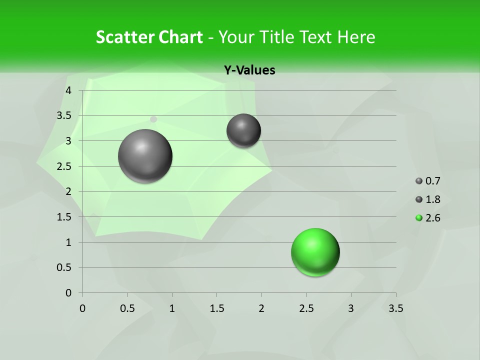 A Green Umbrella Sitting On Top Of A Pile Of Gray Blocks PowerPoint Template