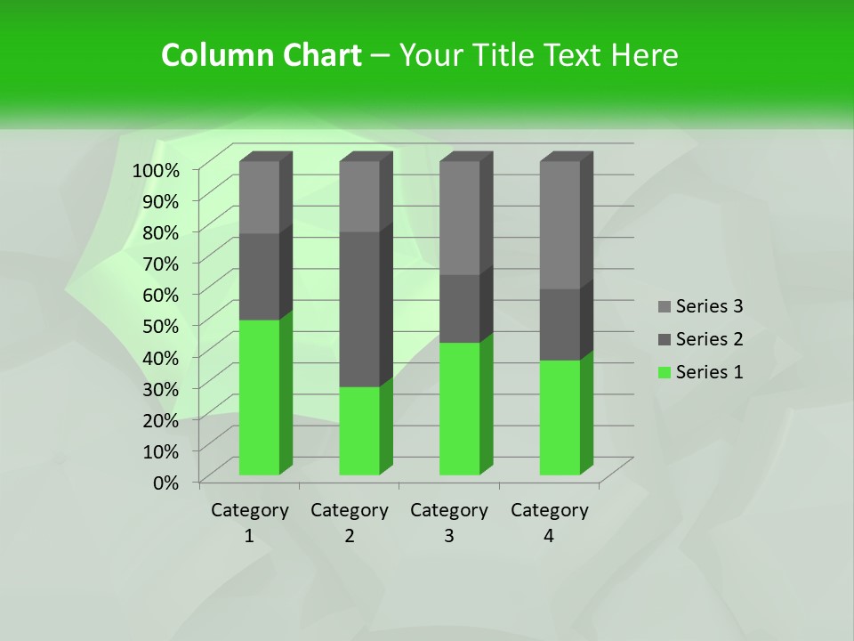 A Green Umbrella Sitting On Top Of A Pile Of Gray Blocks PowerPoint Template