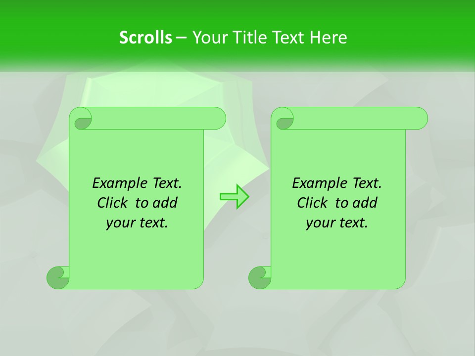 A Green Umbrella Sitting On Top Of A Pile Of Gray Blocks PowerPoint Template