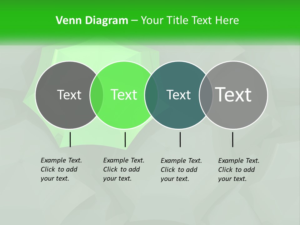 A Green Umbrella Sitting On Top Of A Pile Of Gray Blocks PowerPoint Template