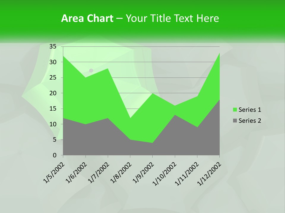 A Green Umbrella Sitting On Top Of A Pile Of Gray Blocks PowerPoint Template