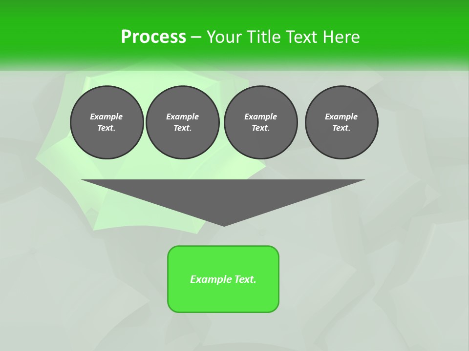 A Green Umbrella Sitting On Top Of A Pile Of Gray Blocks PowerPoint Template