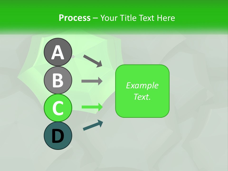 A Green Umbrella Sitting On Top Of A Pile Of Gray Blocks PowerPoint Template