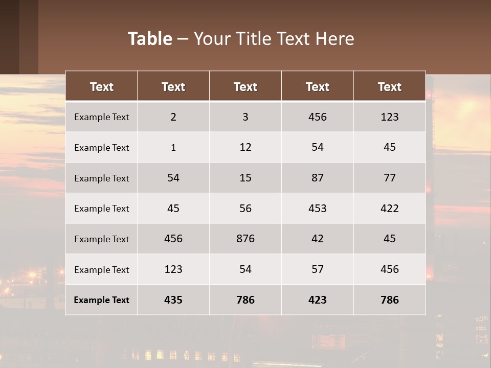 A Power Plant With Red Lights At Sunset PowerPoint Template