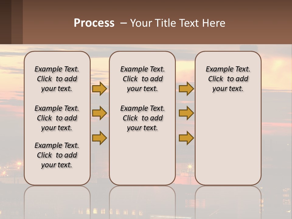A Power Plant With Red Lights At Sunset PowerPoint Template