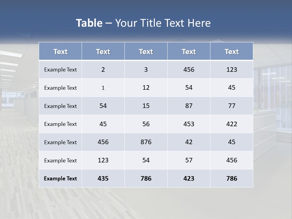 An Empty Office With A Desk And Filing Cabinets PowerPoint Template