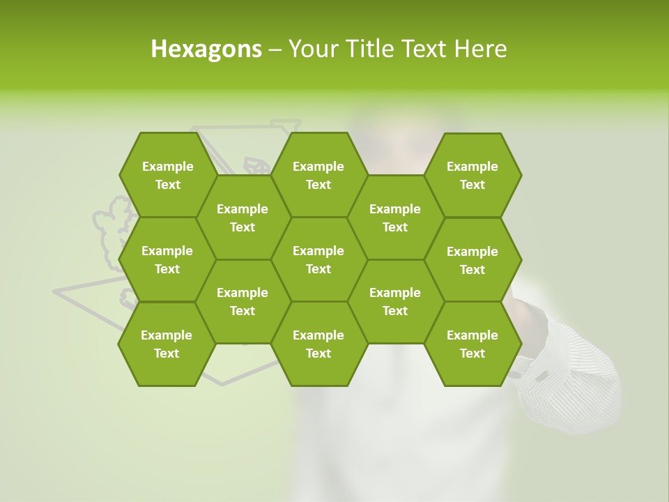 A Man Drawing A House On A Green Background PowerPoint Template