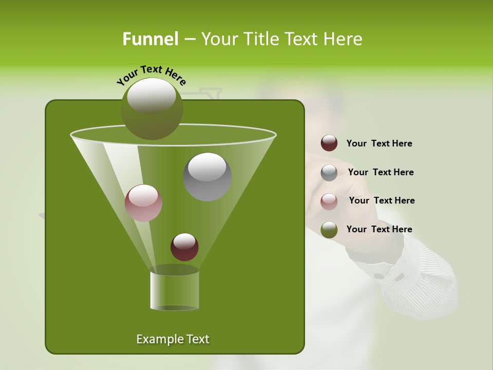 A Man Drawing A House On A Green Background PowerPoint Template