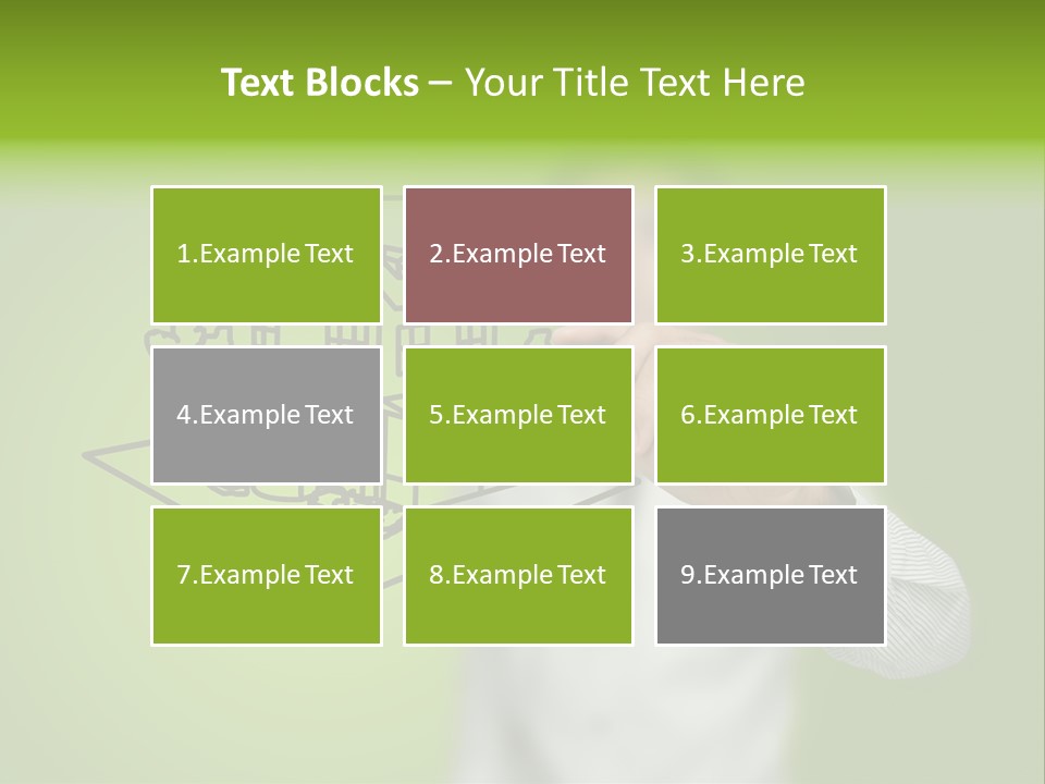 A Man Drawing A House On A Green Background PowerPoint Template