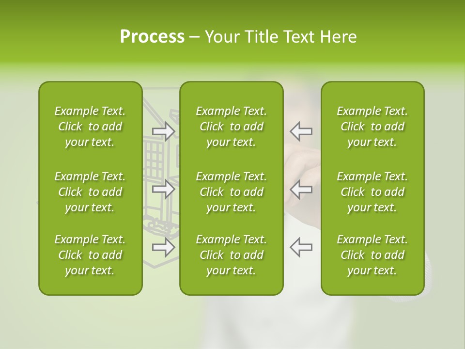 A Man Drawing A House On A Green Background PowerPoint Template